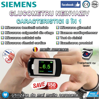 Glucometru neinvaziv SIEMENS (măsurare în 5 secunde/precizie de 99%)