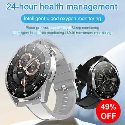 🔥🔥HW GT5 Pro Painless Blood Glucose ALL DAY Real-Time Monitoring Smart Bluetooth Watch