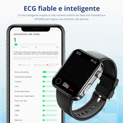 Medidor de glucosa en sangre multifuncional + Reloj Monitorizador - COMPRA 1 Y RECIBE OTRO GRATIS