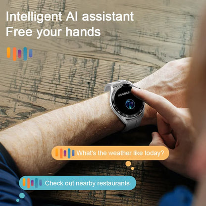 🔥🔥HW GT5 Pro Painless Blood Glucose ALL DAY Real-Time Monitoring Smart Bluetooth Watch